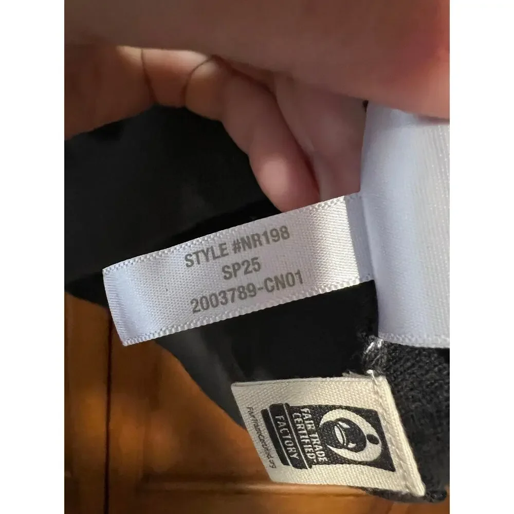 NWT Madewell Men's Three-Button Cotton Sweater Polo Shirt Black Coal Gray Size S
